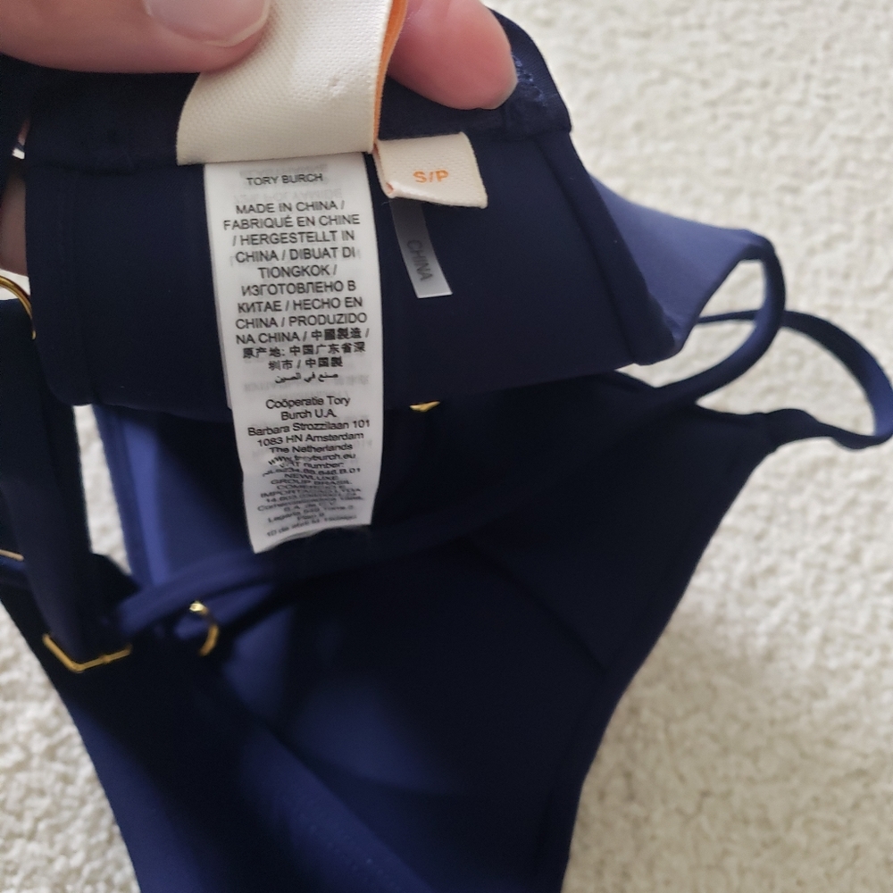 SOLD Tory Burch T-Belt High Waisted 2-piece Bikini Navy szS - Picture 16 of 16